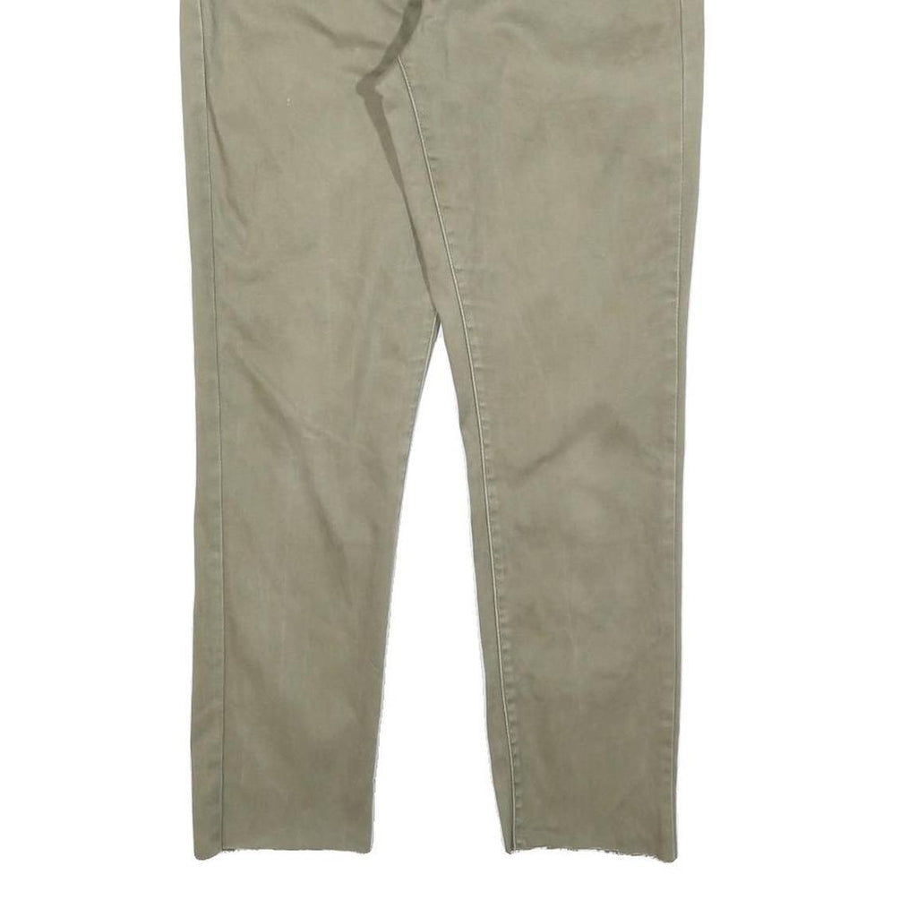 LEVI'S Womens Slim Slim Khaki Green Cotton Blend Trousers W32 L25 Comfortable