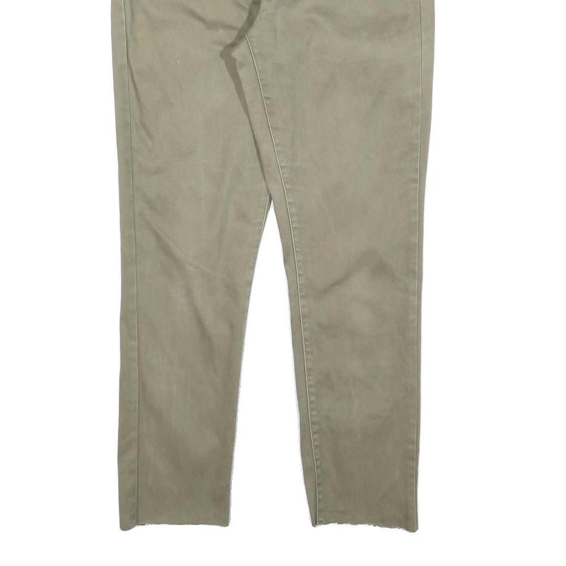 LEVI'S Womens Slim Slim Khaki Green Cotton Blend Trousers W32 L25 Comfortable