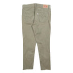 LEVI'S Womens Slim Slim Khaki Green Cotton Blend Trousers W32 L25 Comfortable