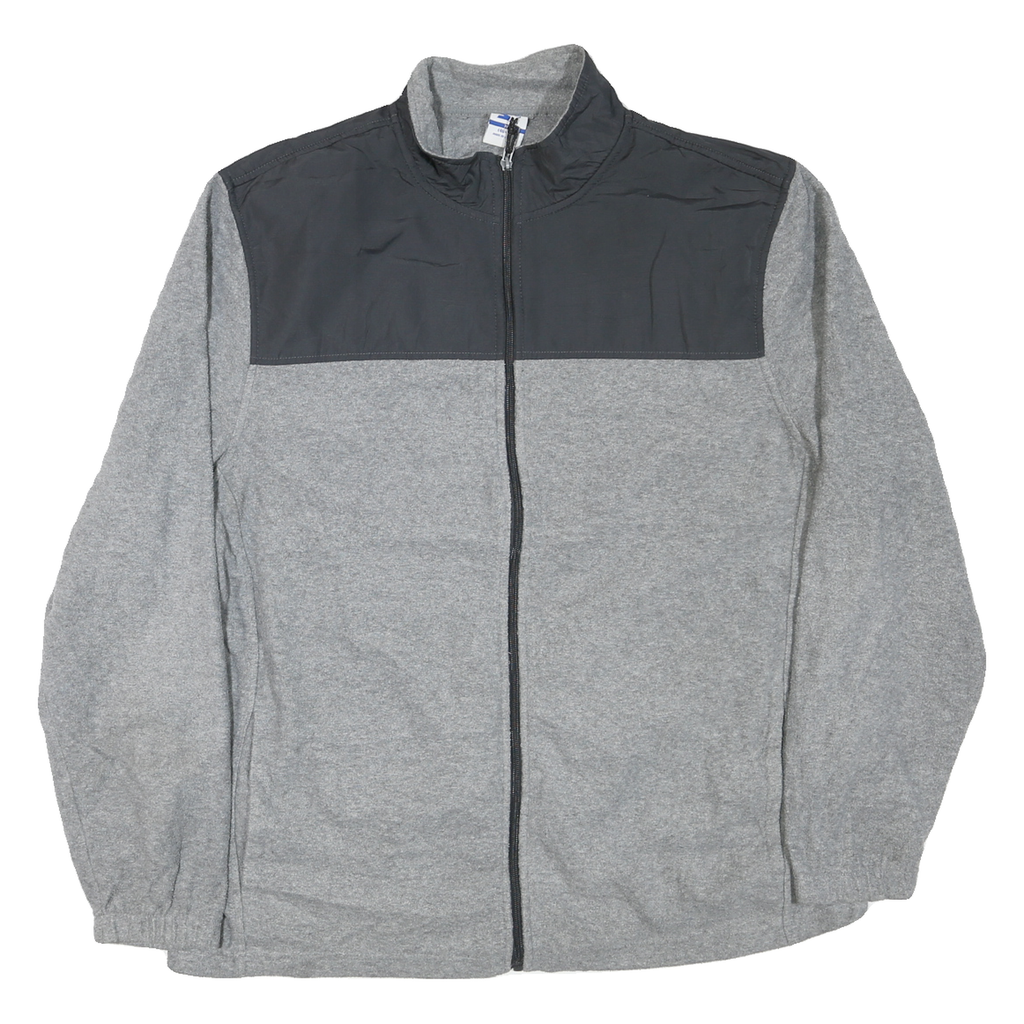 STARTER Mens Grey & Black Zip Jacket XL Polyester Blend Casual Lightweight