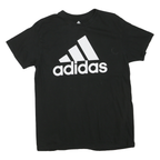 ADIDAS Womens Black Logo Print T-Shirt L Short Sleeve Crew Neck Casual