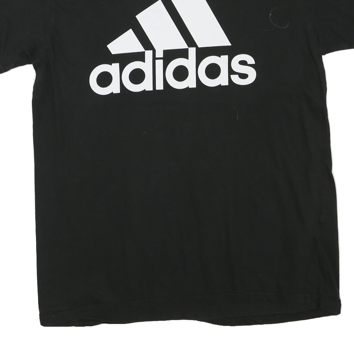 ADIDAS Womens Black Logo Print T-Shirt L Short Sleeve Crew Neck Casual