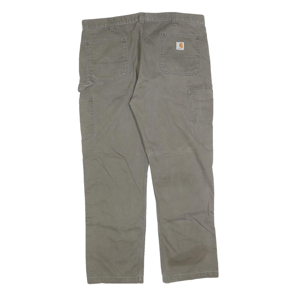 CARHARTT Mens Relaxed Casual Jeans Beige Cotton Blend Zip W40 L32 Workwear