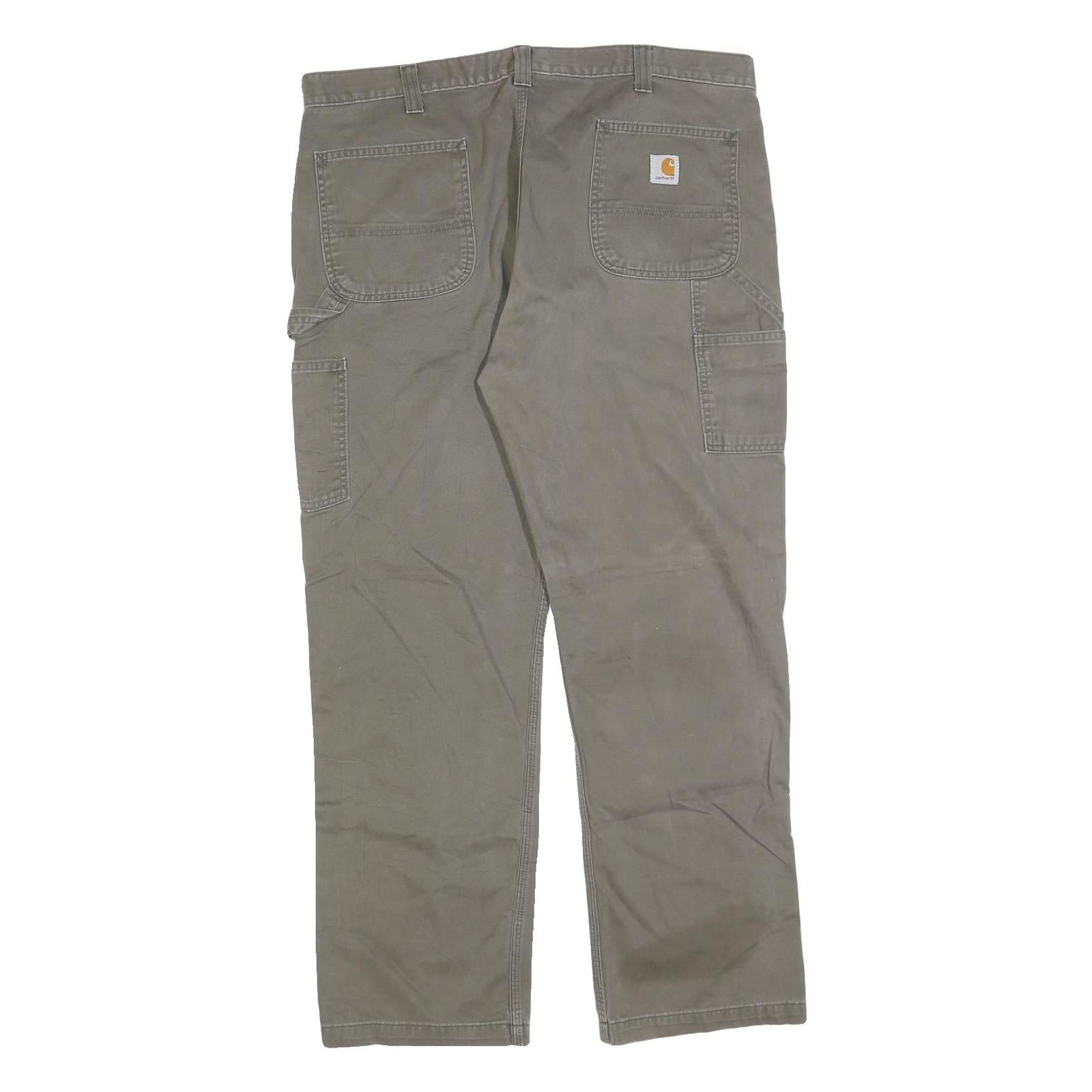 CARHARTT Mens Relaxed Casual Jeans Beige Cotton Blend Zip W40 L32 Workwear