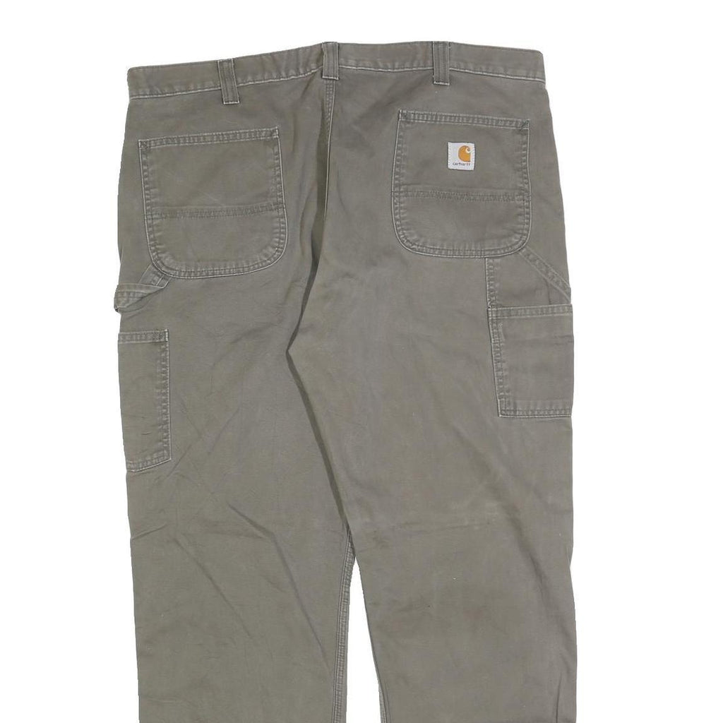 CARHARTT Mens Relaxed Casual Jeans Beige Cotton Blend Zip W40 L32 Workwear