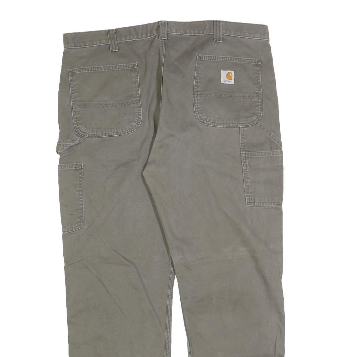 CARHARTT Mens Relaxed Casual Jeans Beige Cotton Blend Zip W40 L32 Workwear