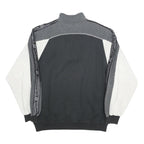 CHAMPION Mens Black & Grey Half Zip XL Sweatshirt Tape Logo Casual Pullover