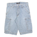 CARLO BELLUCCI Mens Shorts Blue Cargo Plain M W32 Casual Cotton Blend
