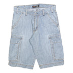 CARLO BELLUCCI Mens Shorts Blue Cargo Plain M W32 Casual Cotton Blend