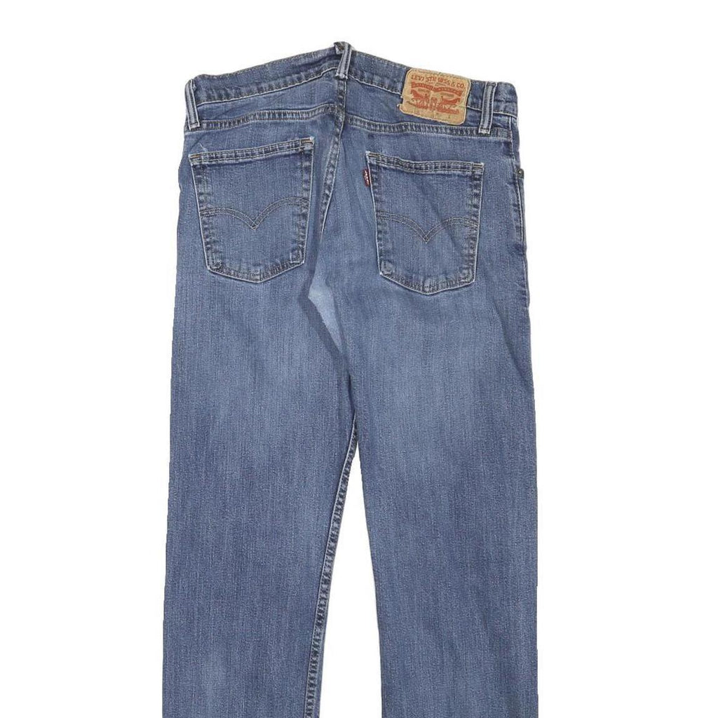 LEVI'S Mens Regular Blue Denim Light W30 L30 Straight Leg Zip Cotton Blend Jeans