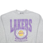 NBA Womens Grey Lakers Cotton Blend Sweatshirt Crew Neck L Casual Sportswear