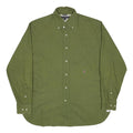 TOMMY HILFIGER Mens Green Cotton Button Down Shirt M Casual Comfortable