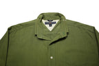 TOMMY HILFIGER Mens Green Cotton Button Down Shirt M Casual Comfortable