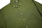 TOMMY HILFIGER Mens Green Cotton Button Down Shirt M Casual Comfortable