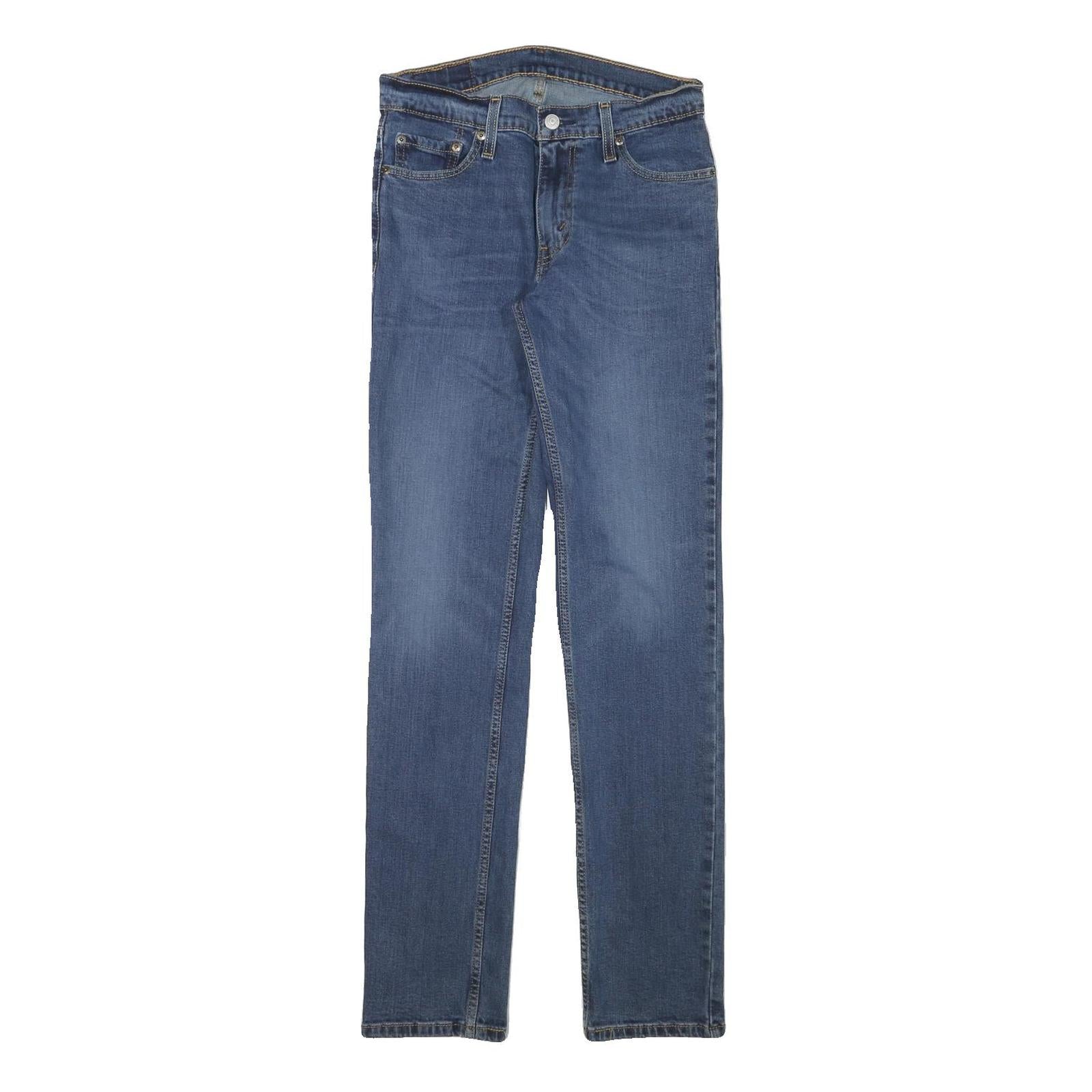 LEVI'S Mens Slim Blue Denim Jeans W28 L32 Zip Classic Fit Straight Leg