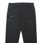 DICKIES Mens Black Polyester Blend Regular Straight Trousers W36 L29 Workwear
