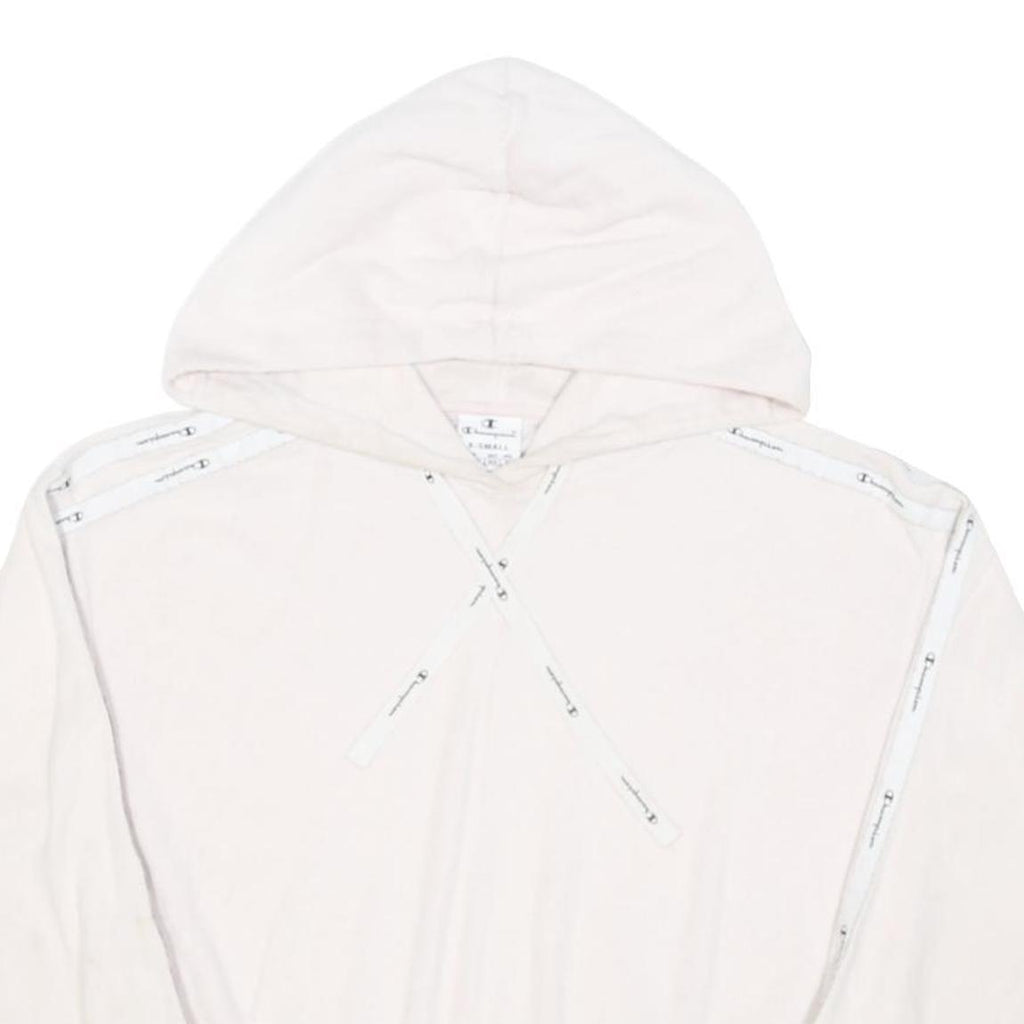 CHAMPION Womens Pink Hooded Pullover Hoodie XS Polyester Blend Casual Sweatshirt