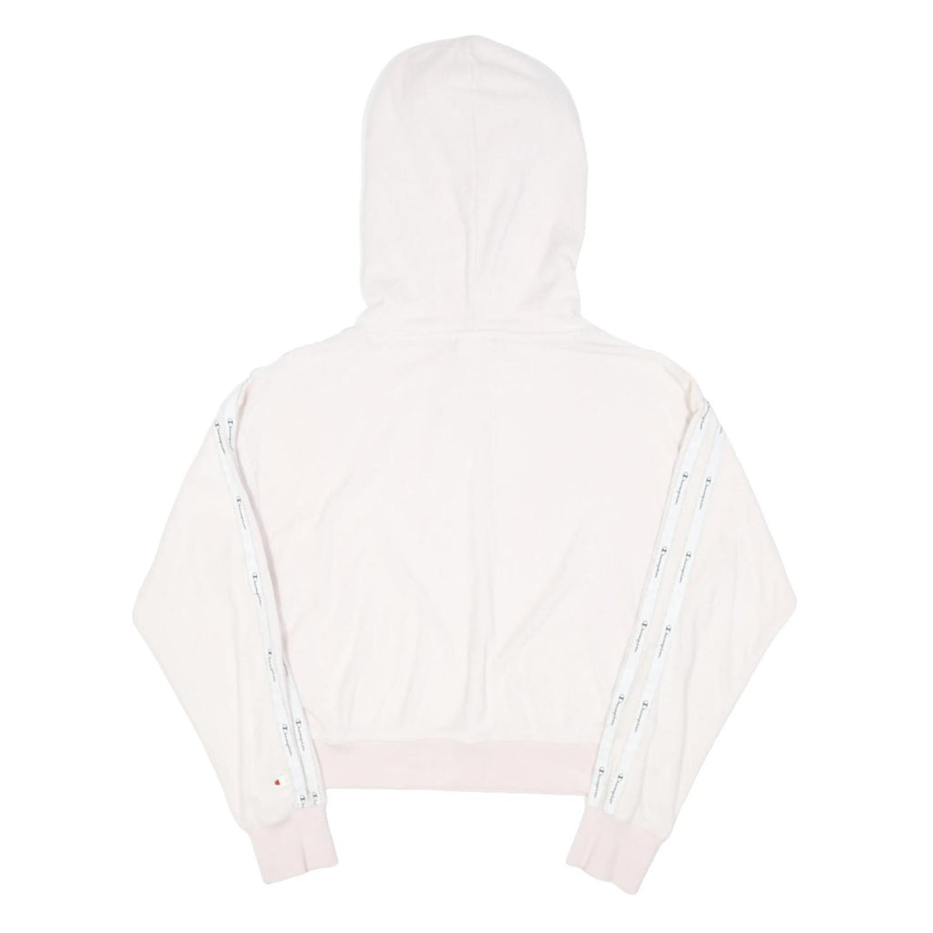 CHAMPION Womens Pink Hooded Pullover Hoodie XS Polyester Blend Casual Sweatshirt