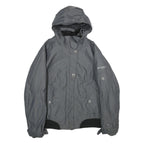 COLUMBIA Womens Grey Outdoor Jacket M Polyamide Blend Plain Hooded Zip