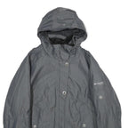 COLUMBIA Womens Grey Outdoor Jacket M Polyamide Blend Plain Hooded Zip