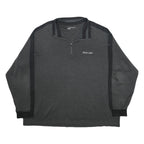 NIKE Mens Grey & Black Mystic Lake 1/4 Zip 4XL Sweater Sweatshirt Pullover