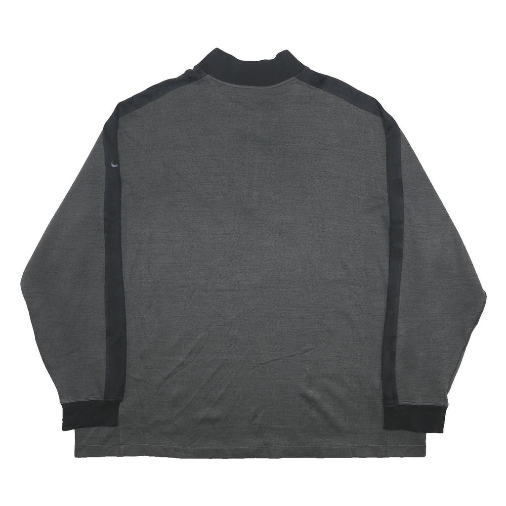 NIKE Mens Grey & Black Mystic Lake 1/4 Zip 4XL Sweater Sweatshirt Pullover