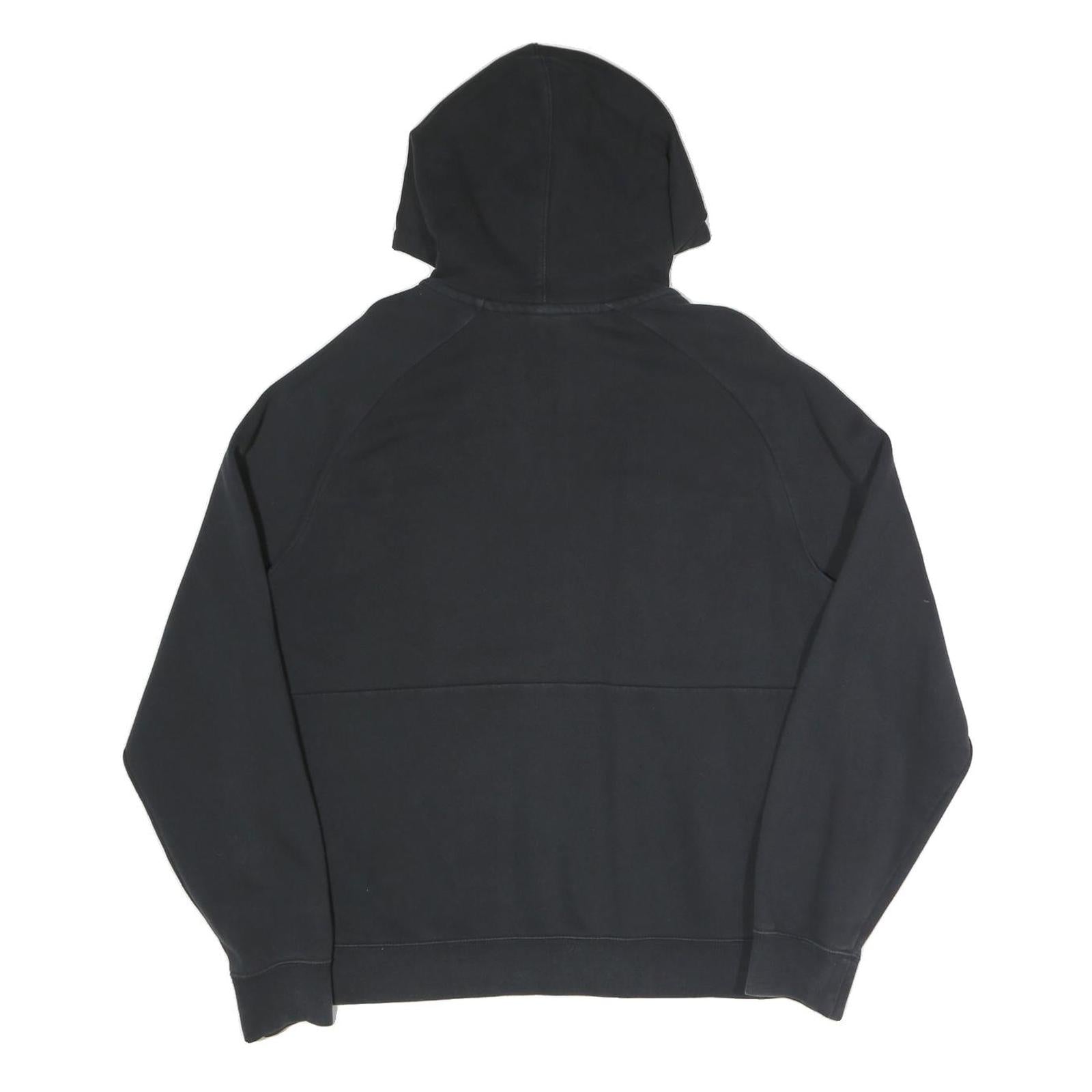 NIKE Womens Black & White Nike Air Pullover Hoodie L Cotton Blend