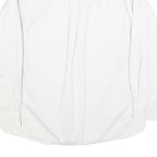 WOOLRICH Mens White Cotton Blend Shirt M Fish Logo Casual Button Down