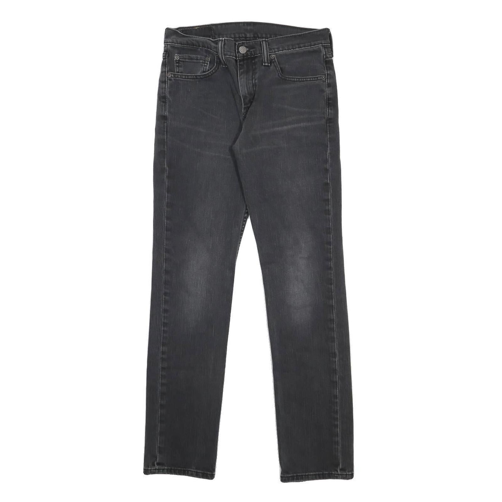 LEVI'S 511 Slim Mens Jeans Black Slim Skinny Denim Medium W30 L32 Zip Comfort