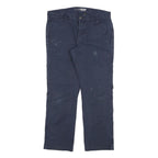 CARHARTT Mens Cotton Blend Navy Relaxed Fit Straight Trousers W34 L29 Casual