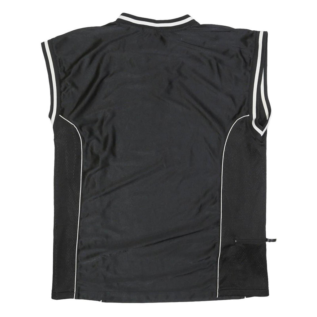 STARTER Mens Black Sleeveless V-Neck Jersey L Sports Casual Streetwear