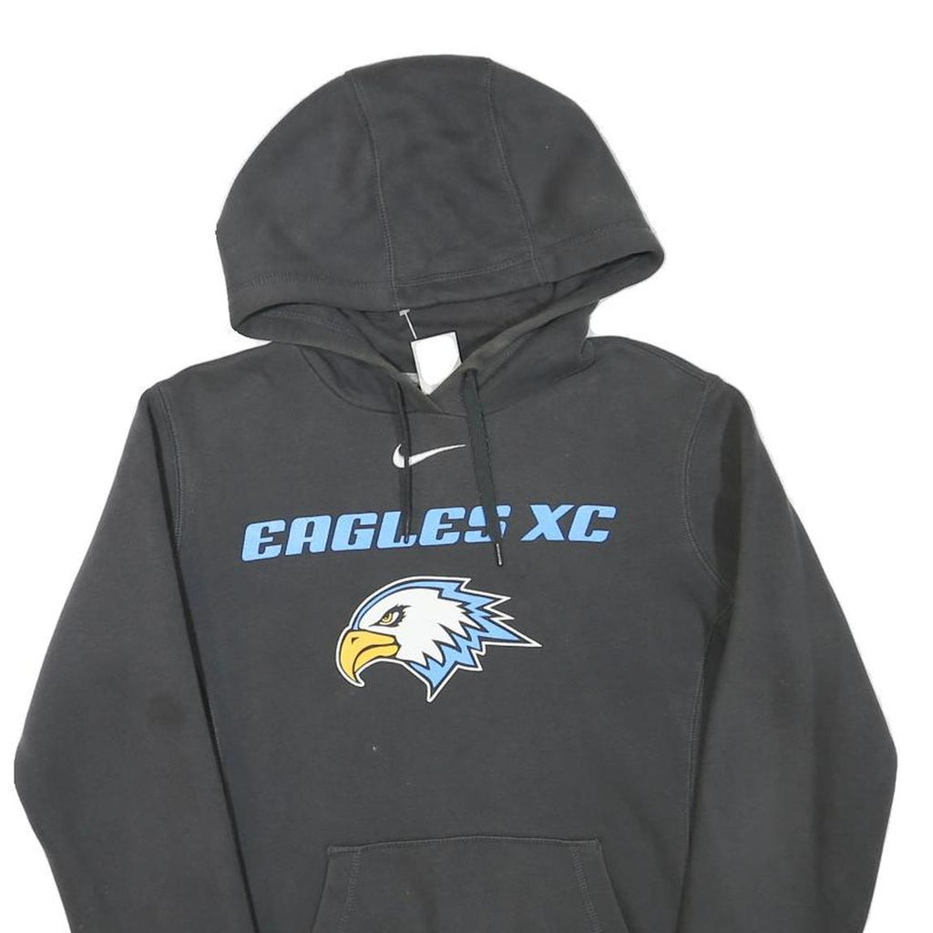 NIKE Womens Black Eagles XC Pullover Hoodie XS Cotton Blend Sports Sweatshirt