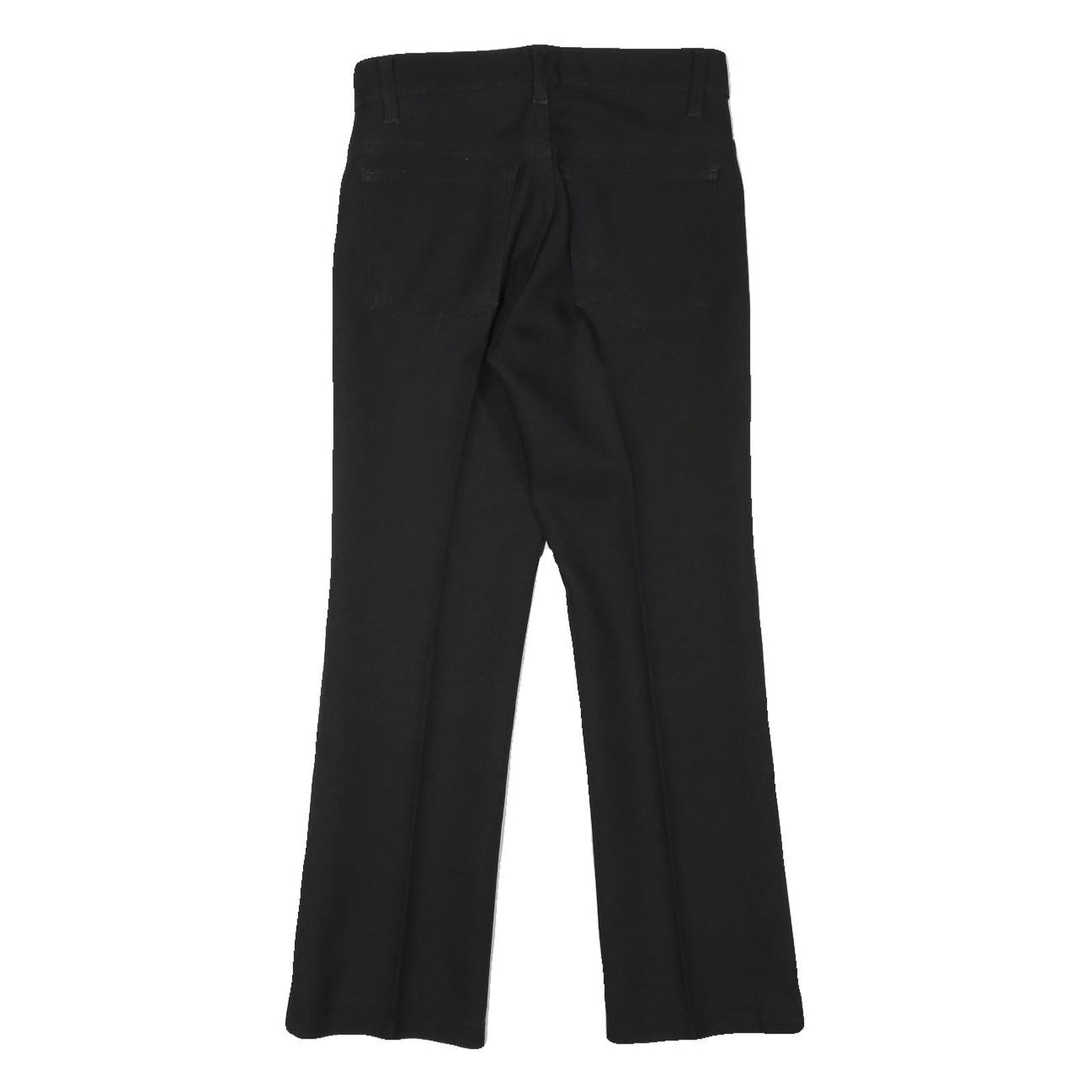 LEVI'S Mens Black Polyester Regular Flared Trousers W28 L26