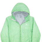 SALOMAN Mens Light Green Jacket L Polyester Zip Hooded Plain Outdoor Activewear