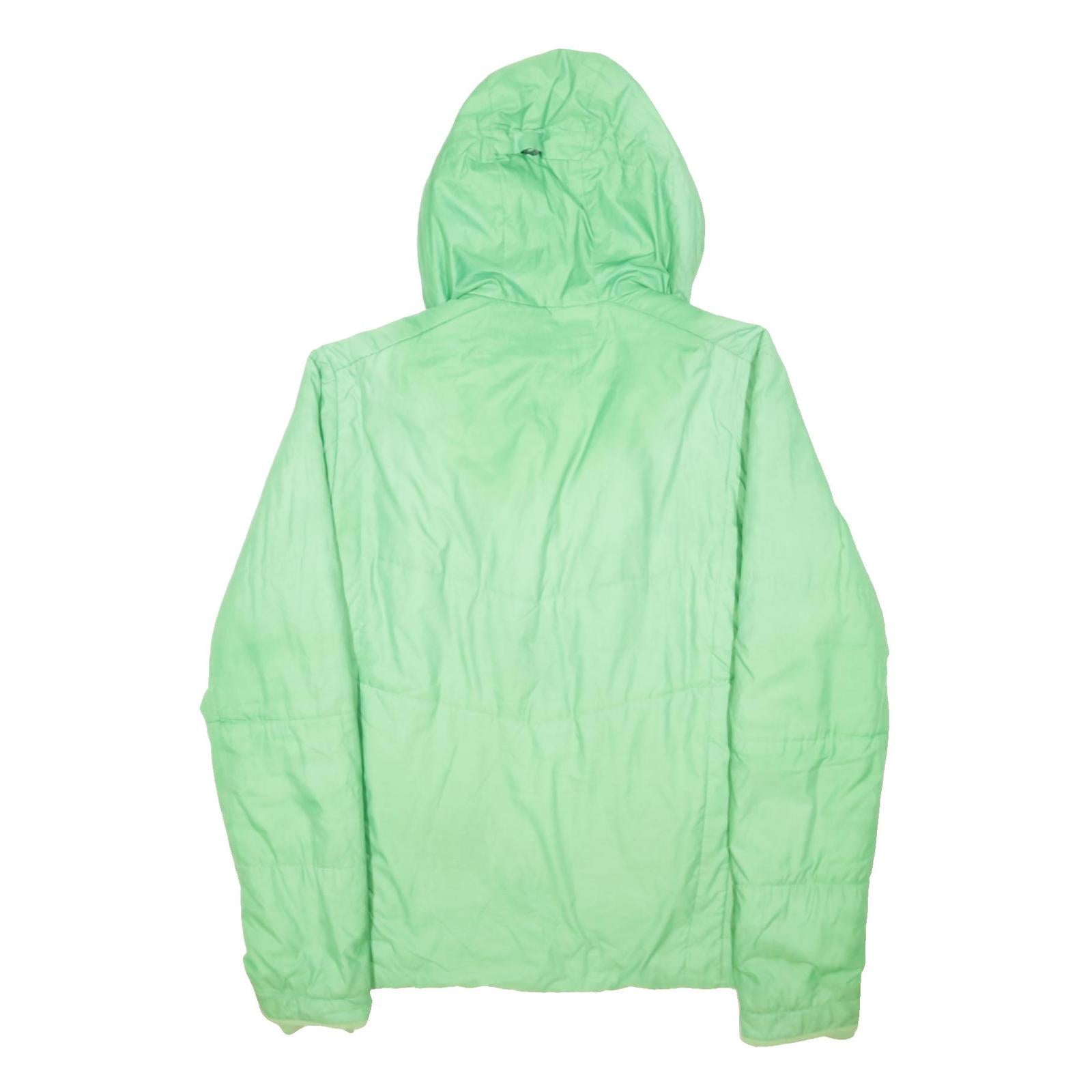 SALOMAN Mens Light Green Jacket L Polyester Zip Hooded Plain Outdoor Activewear
