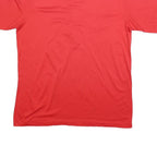 DI FINI Mens Red Short Sleeve Plain Polo Shirt XL Cotton Blend Button Pocket