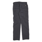 DICKIES Mens Cotton Blend Black Regular Straight Trousers W32 L32 Workwear Zip