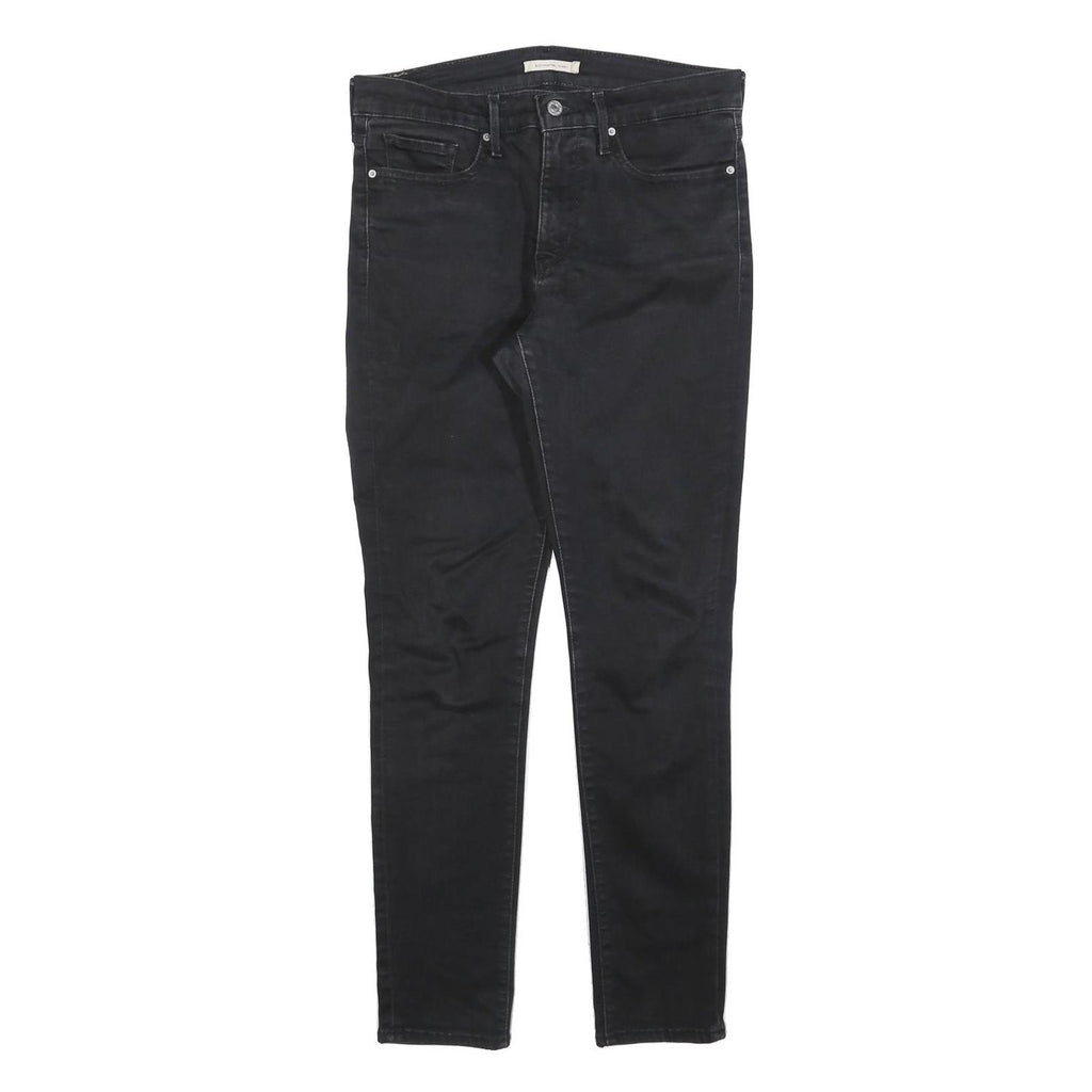 LEVI'S 311 Womens Slim Black Denim Raw W30 L30 Slim Fit Zip Jeans