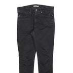 LEVI'S 311 Womens Slim Black Denim Raw W30 L30 Slim Fit Zip Jeans