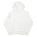 CHAMPION Mens White Cotton Blend Pullover Hoodie M Classic Logo Sweatshirt
