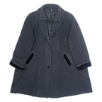 Womens Overcoat Jacket Grey Wool M