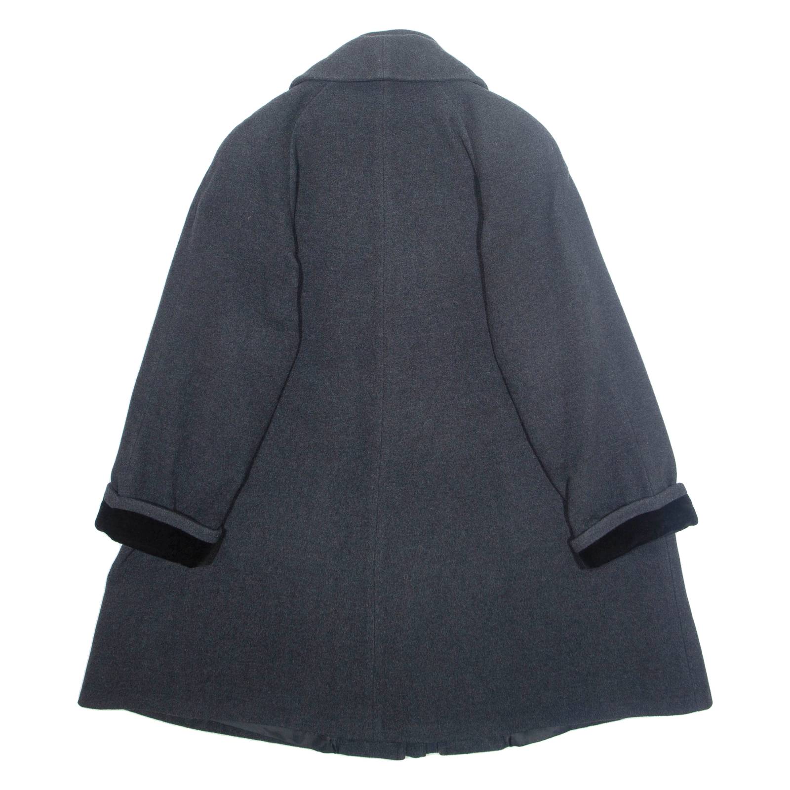 Womens Overcoat Jacket Grey Wool M