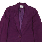 PENDLETON Womens Purple Wool Blazer Jacket L Plain Button Closure Classic