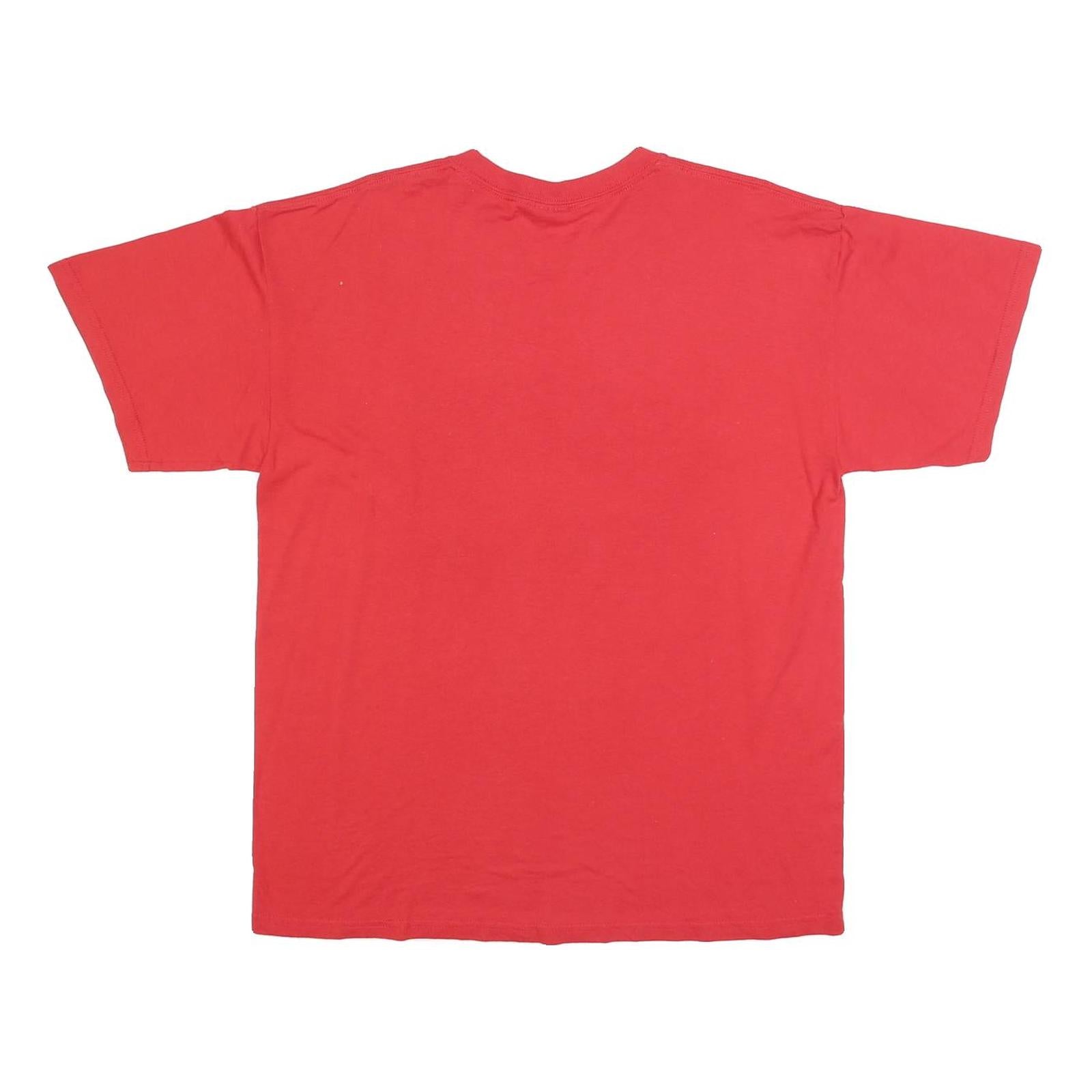 GILDAN Mens Red Durango Volleyball Graphic T-Shirt L Crew Neck Short Sleeve