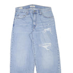 LEVI'S Womens Loose Blue Denim Light W30 L28 Casual Zip Cotton Blend Jeans