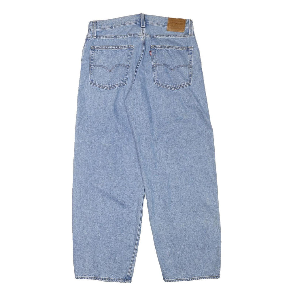 LEVI'S Womens Loose Blue Denim Light W30 L28 Casual Zip Cotton Blend Jeans