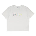 FILA Womens White Modern T-Shirt M Short Sleeve Crew Neck Logo