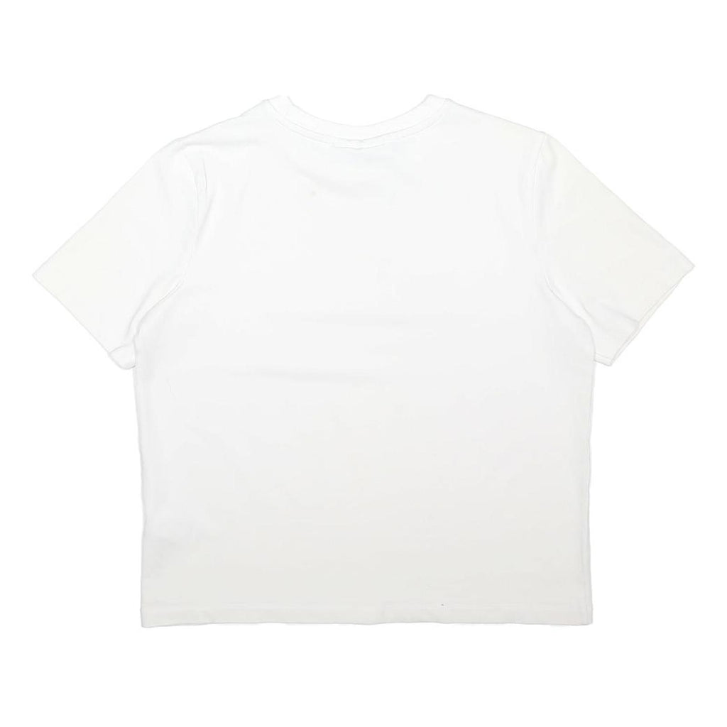 FILA Womens White Modern T-Shirt M Short Sleeve Crew Neck Logo