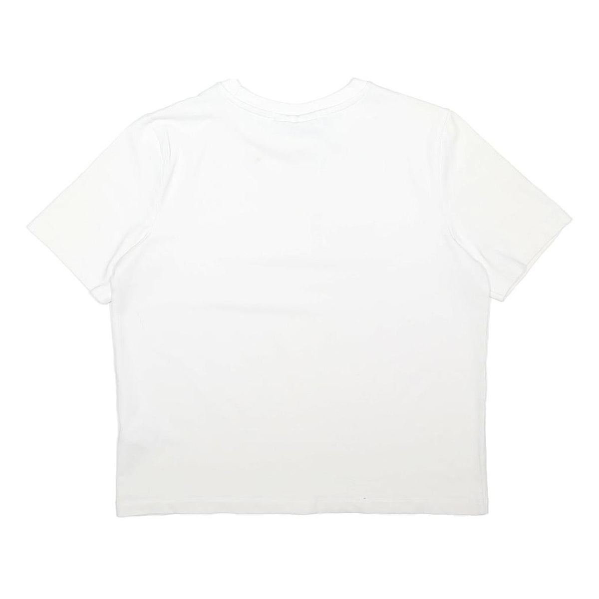 FILA Womens White Modern T-Shirt M Short Sleeve Crew Neck Logo