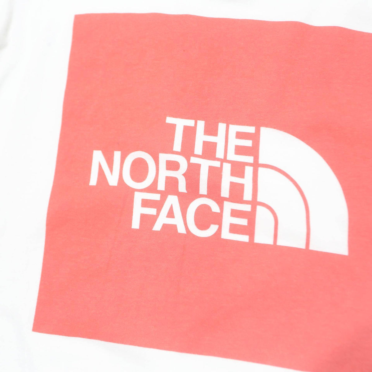 THE NORTH FACE Mens White Long Sleeve Crew Neck Logo T-Shirt L Cotton Blend